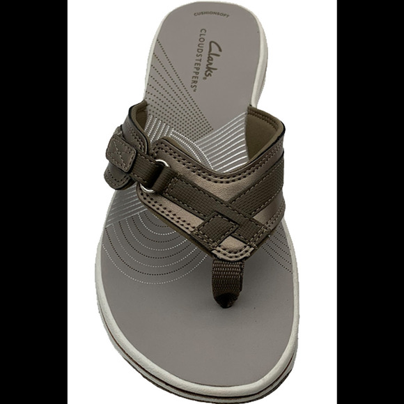 CLOUDSTEPPERS by Clarks Sport Thong Sandals Breeze Pewter - Medium - Picture 3 of 4